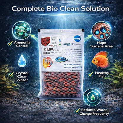 Aquatic Remedies X-Lava Filter Media, 800ML (600G) | The Finest Hand Picked Volcano Lava Porous and Water Treatment Filter Media for Aquarium