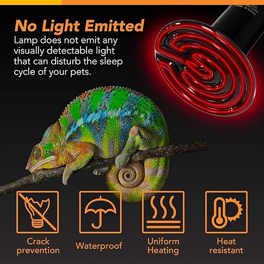 CLEEN Reptile Ceramic Heat Emitter Lamp | No-Light Heating Bulb