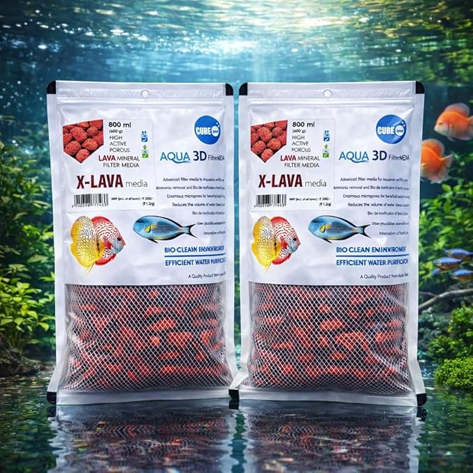 Aquatic Remedies X-Lava Filter Media, 800ML (600G) | The Finest Hand Picked Volcano Lava Porous and Water Treatment Filter Media for Aquarium