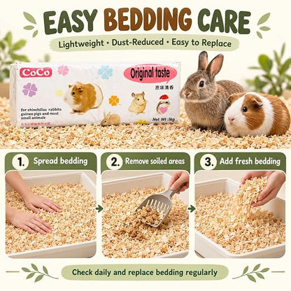 petzlifeworld Lavender and Original Tast  Scented Small Pet Bedding 1KG | Soft & Highly Absorbent Wood Shavings | Low Dust Formula | Odor Control | Safe for Hamsters, Guinea Pigs, Rabbits & Other Small Animals