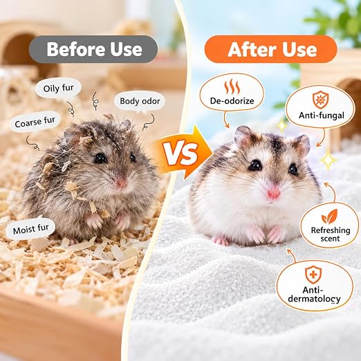 Petzlifeworld Scented Hamster Bath Sand 500g – Rose, Lavender, Green Apple & Lemon