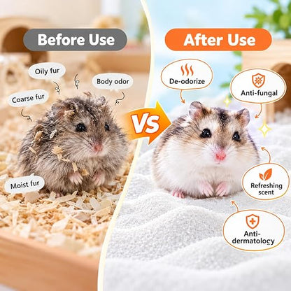 Petzlifeworld Scented Hamster Bath Sand 500g – Rose, Lavender, Green Apple & Lemon