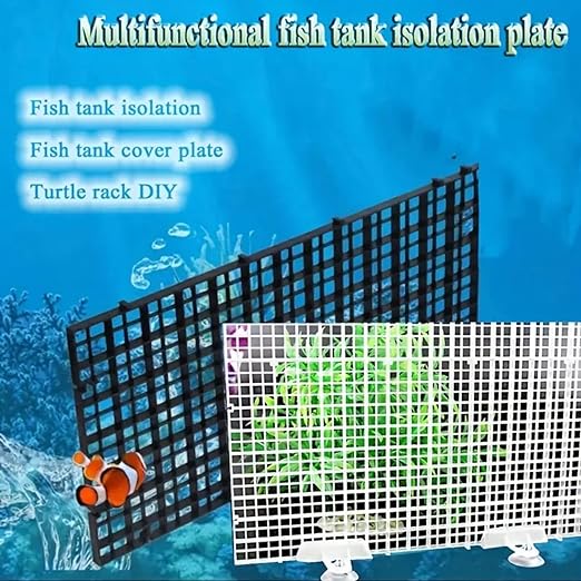 Petzlifeworld 4 Pcs Aquarium Divider Grid Divider Tray Egg Crate Aquarium Fish Tank Filter Bottom Isolation Board
