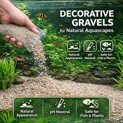Petzlifeworld10Kg Nature Aquarium Goods – Natural Aquarium Gravel for Aquascaping | pH Neutral Substrate for Fish & Plants | Decorative Gravel for Freshwater Aquariums
