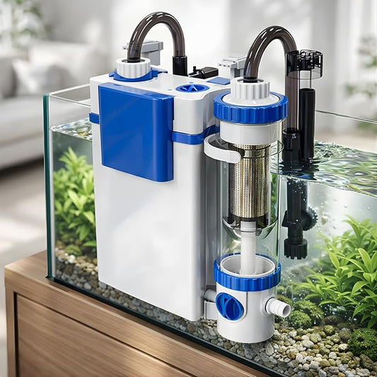 Sun-Sun Large Flow Hang-On Back Aquarium Filter Silent External Bio Power Filter For Freshwater & Planted Fish Tanks | Multi-Stage Filtration System (YBF 500 | 6W | 500L/Hr)