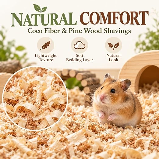 petzlifeworld Lavender and Original Tast  Scented Small Pet Bedding 1KG | Soft & Highly Absorbent Wood Shavings | Low Dust Formula | Odor Control | Safe for Hamsters, Guinea Pigs, Rabbits & Other Small Animals