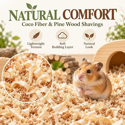 petzlifeworld Lavender and Original Tast  Scented Small Pet Bedding 1KG | Soft & Highly Absorbent Wood Shavings | Low Dust Formula | Odor Control | Safe for Hamsters, Guinea Pigs, Rabbits & Other Small Animals
