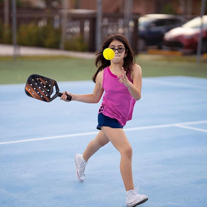 petzlifeworld Kids Basic Pickleball Training Paddle Kit | 2 Lightweight Plastic Bats & 1 Soft Foam Ball | Beginner Pickleball Set for Kids