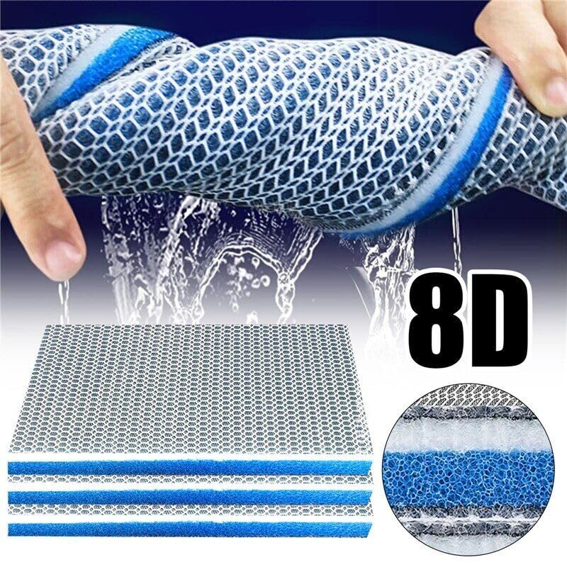 YEE Upgraded 8D Multi Layer Reusable Aquarium and Koi Pond Filter Media Sponge for Cyrstal Clear Water | No Clog | Washable | Long Lasting (120 * 30 CM)