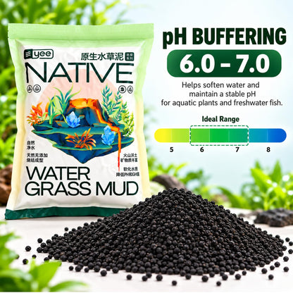 YEE    0.5L, 1.5L &amp; 3L Native Aqua Soil for Planted Aquariums | Premium Nutrient-Rich Substrate for Aquatic Plants, Shrimp & Freshwater Fish | pH Buffering 6.0–7.0 | Low Dust Granules