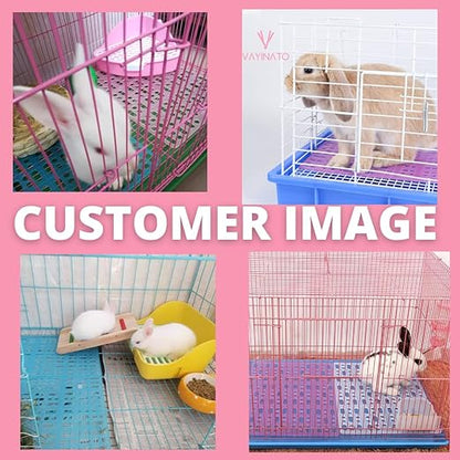 Petzlifeworld  2 Pcs (34 * 25 Cm) Pet Cage Mat for Rabbit, Guinea Pig, Hamster – Waterproof Plastic Feet Pads | Non-Slip Resting Floor Mats for Cats, Dogs, Bunny | Water Proof | Easy to Clean Cage Pads