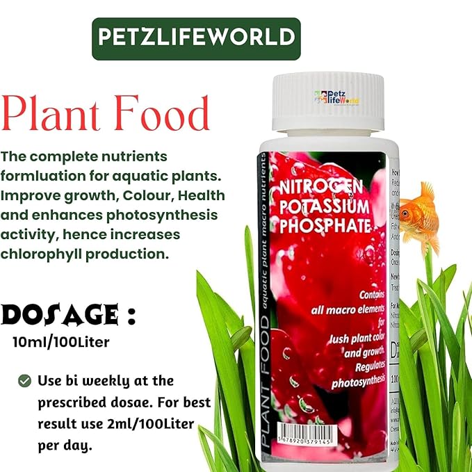 petzlifeworld Aquatic Remedies Aquarium Plants Fertiliser Combo, Plant Health Formula-120ML & Plant Food-120ML