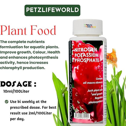 petzlifeworld Aquatic Remedies Aquarium Plants Fertiliser Combo, Plant Health Formula-120ML & Plant Food-120ML