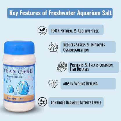 Ocean Care Aquarium Fresh Water Salt (1-Kg) - Natural Water Conditioner & Fish Treatment