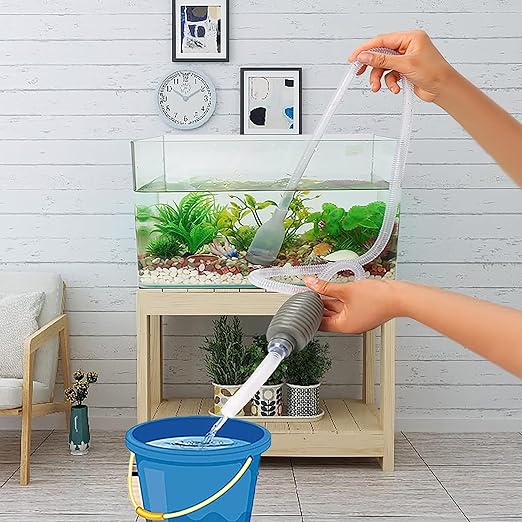 Petzlifeworld Aquarium Fish Tank Water Changing Siphon Pipe (1.5 Meter) Easy to Use | Grey Colour