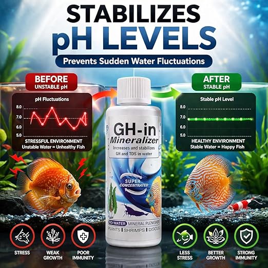 Aquatic Remedies GH-in Mineralizer for Aquarium (220 ml) – Increases & Stabilizes GH and TDS in RO Water | Mineral Supplement for Plants, Shrimp & Discus Fish