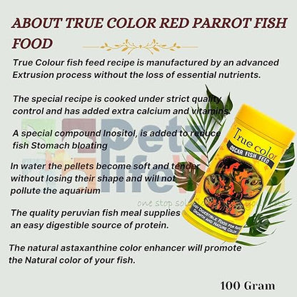 Petzlifeworld Star Farms True Color Oscar Easy Digestible Fish Food,100G For Rapid Growth&Nature Color