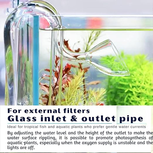 petzlifeworld  Aquarium Lily without surface skimmer Inflow Outflow Pipes Set for Aquarium Canister Filter - Aquarium Planted Tank Aquascaping
