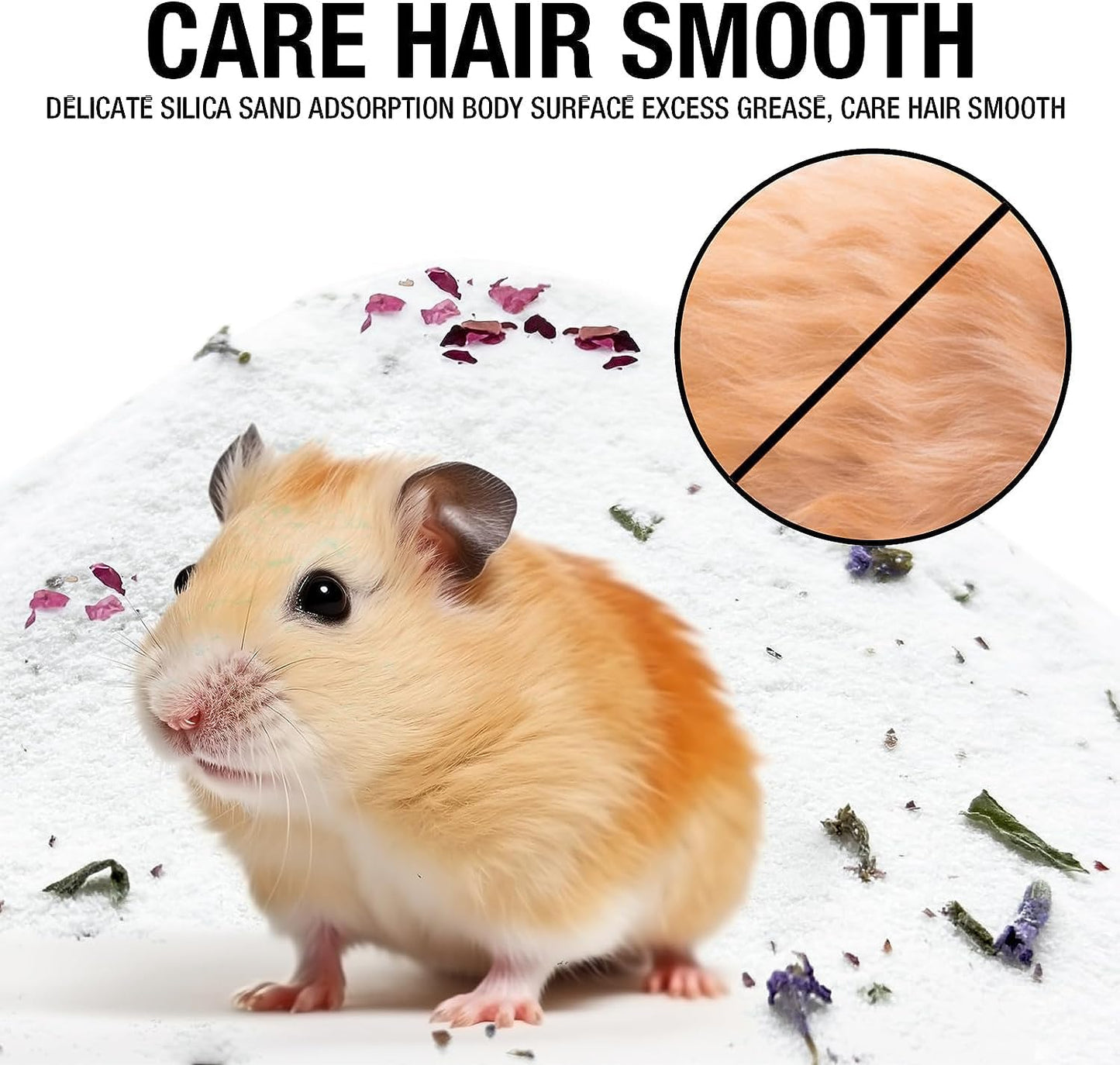 1Kg Dust-Free Hamster Bath Sand Natural Flower Scented Bathing Sand for Guinea Pig, Hamster and Other Small Animals by Pezlifeworld