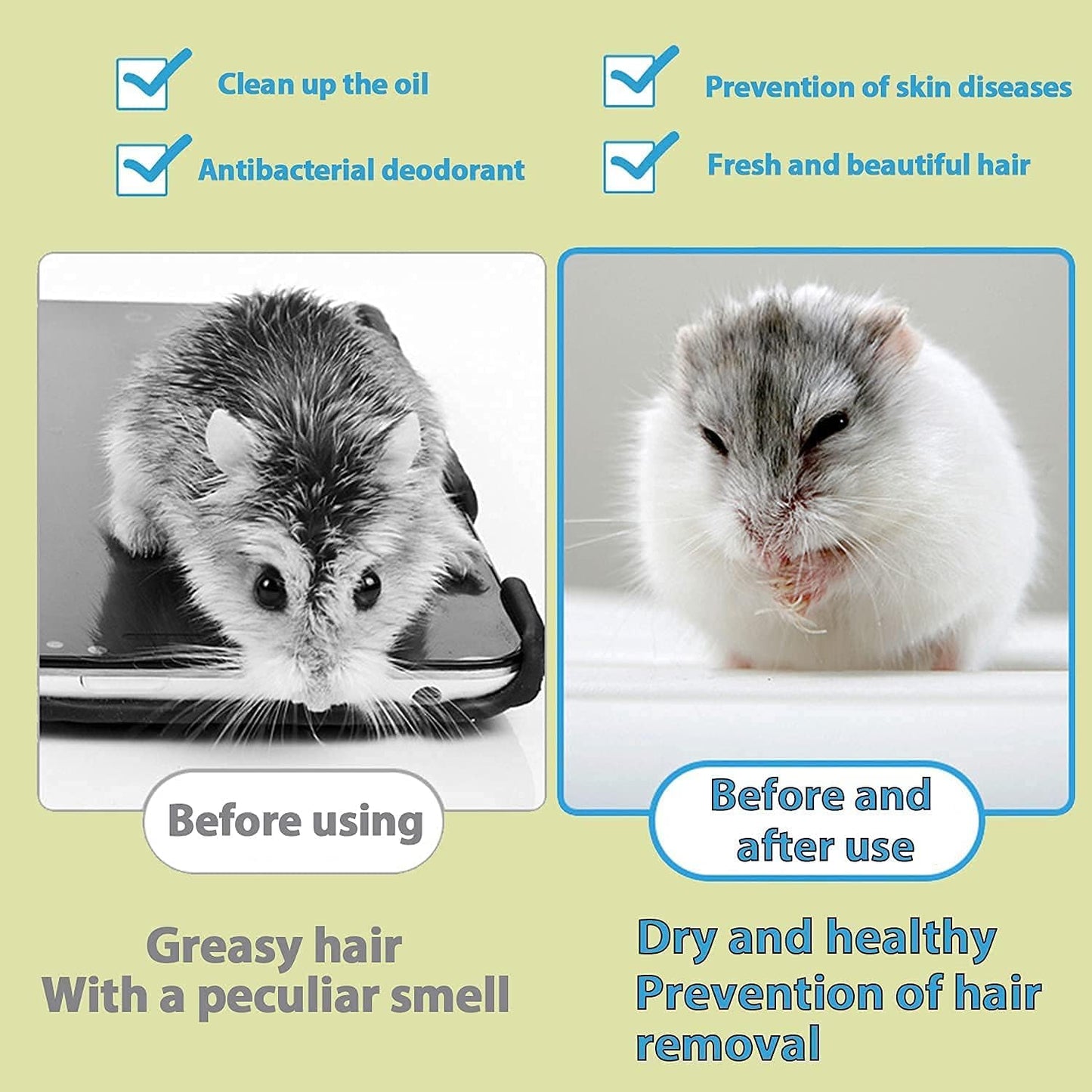 1Kg Dust-Free Hamster Bath Sand Natural Flower Scented Bathing Sand for Guinea Pig, Hamster and Other Small Animals by Pezlifeworld