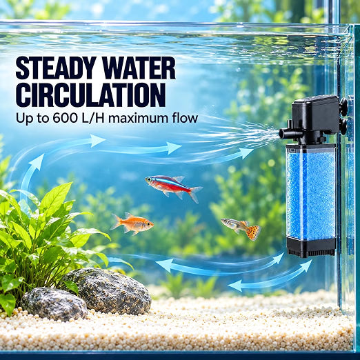 Petzlifeworld Petscope Aquarium Internal Filter with Blue Sponge Media