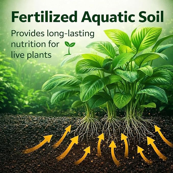 petzlifeworld Green Land 6KG Natural Aquarium Soil for Planted Tanks | Pure Natural Aquascaping Soil | Single Wash Technology | Safe for Fish & Shrimp | Nutrient-Rich Porous Substrate