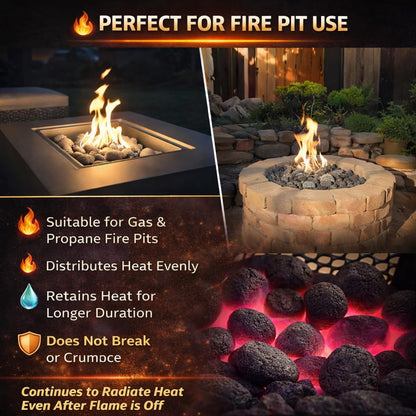 Petzlifeworld Black Lava Pebbles 10–15 cm | Natural Volcanic Stones for Aquarium, Garden, Plant Pots, Fire Pit & Home Décor | Large Decorative Lava Rocks for Landscaping & Aquascaping