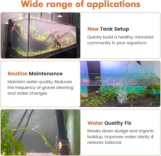 Ocean Free Super Battle Bacteria  – High Concentrated Beneficial Bacteria for Saltwater and Fresh Water Aquarium & Pond, Sludge & Odor Reduction and Makes Crystal Clear Aquarium