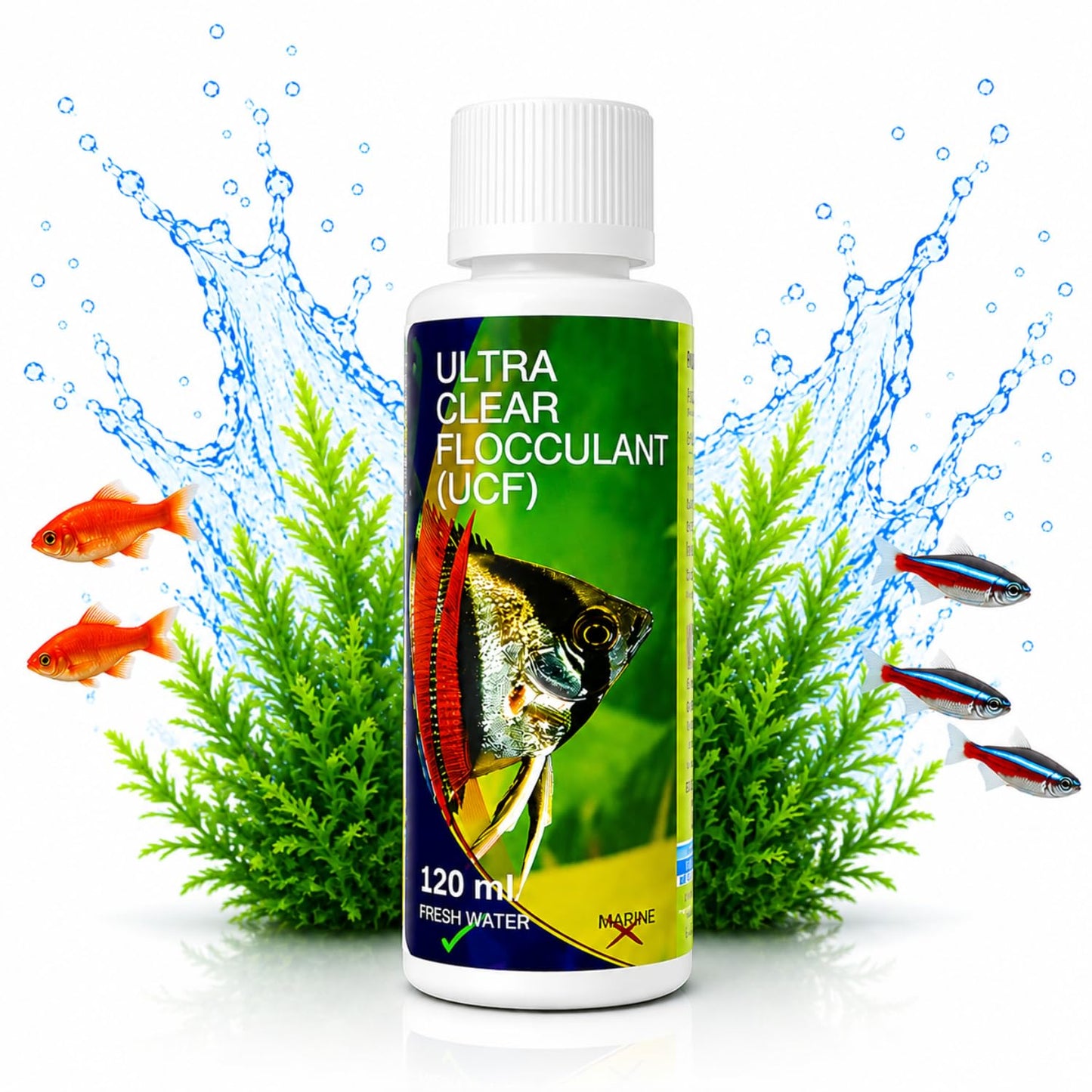 Aquatic Remedies Aquarium Fish Tank Ultra Clear Flocculant Water Clarifier | Quickly Removes Cloudiness | Makes Crystal Clear Fish Tanks (120 ML)