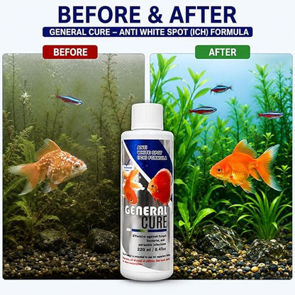 petzlifeworld Aquatic Remedies  General Cure Fish Care with Anti White Spot Formula for Freshwater Fish | Safe for All Aquatic Animals