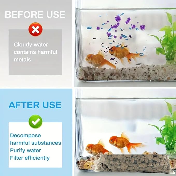 Petzlifeworld Pumix Stone Aquarium Filter Media | High-Porosity Bio Media for Hang On Back, Internal, Top & Canister Filters | Enhances Biological Filtration for Crystal Clear