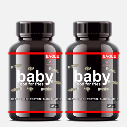 Eagle Baby Food for Fries (2 * 45g) High Nutrition for Faster Growth | Slow Sinking Food