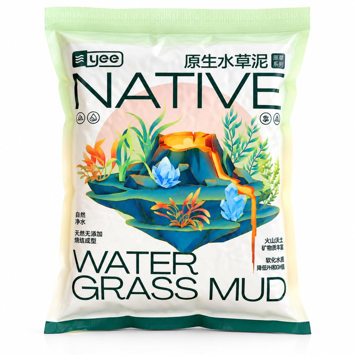 YEE    0.5L, 1.5L &amp; 3L Native Aqua Soil for Planted Aquariums | Premium Nutrient-Rich Substrate for Aquatic Plants, Shrimp & Freshwater Fish | pH Buffering 6.0–7.0 | Low Dust Granules