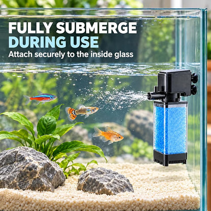 Petzlifeworld Petscope Aquarium Internal Filter with Blue Sponge Media