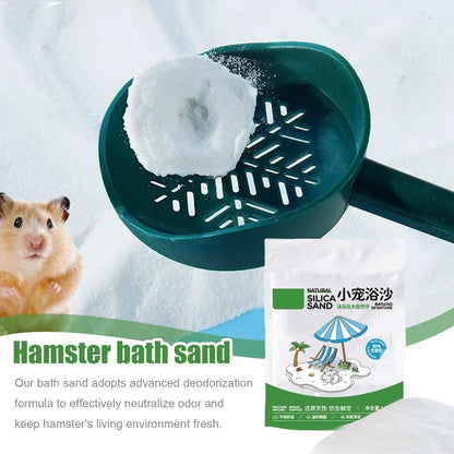 Petzlifeworld 1.2Kg Natural Silica Bath Sand for Hamster | Odor-Control Grooming Sand for Hamsters, Guinea Pigs, Gerbils & Chinchillas