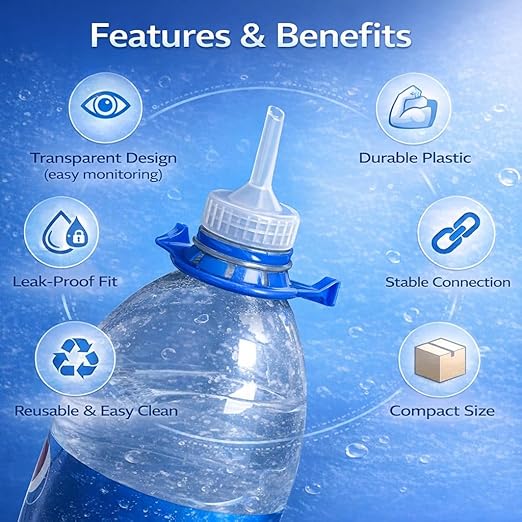 Petzlifeworld (6 PCS) Artemia Brine Shrimp Hatching Kit Caps – Soda Bottle Compatible DIY Hatchery Tool for Aquarium Fish Feeding | Transparent, Leak-Proof, Easy to Use