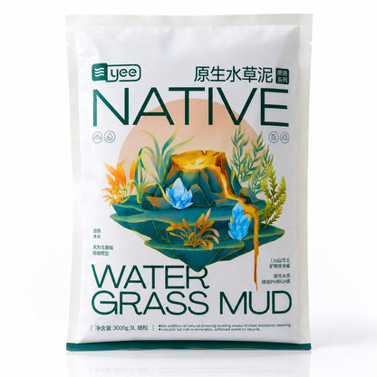 YEE 3L Native Water Grass Aquarium Soil for Planted Aquarium | Nutrient Rich Aqua Soil Substrate for Fish Tanks | pH Buffering 6.0–7.0 | Low Dust Long-Lasting Granules