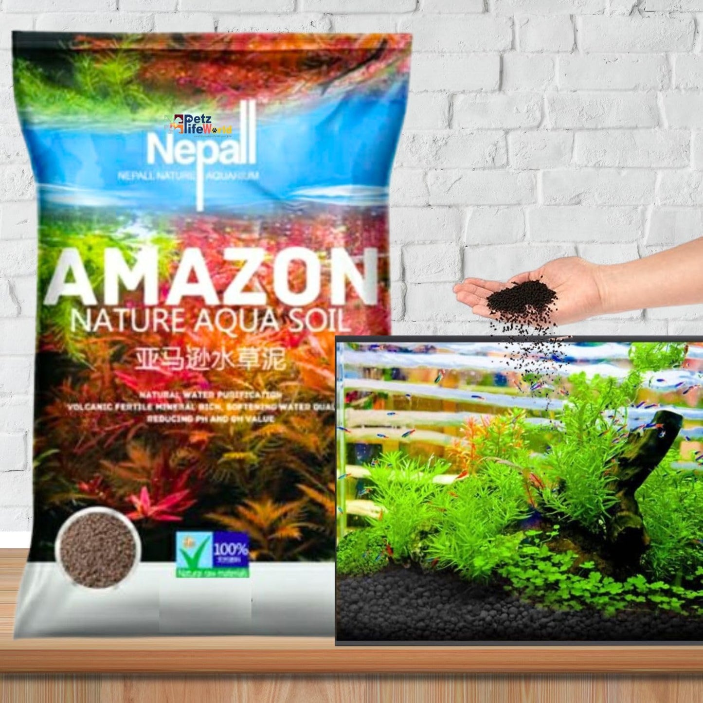 Nepall Natural Aquarium Soil for Aquarium Fish Tank (9 L)