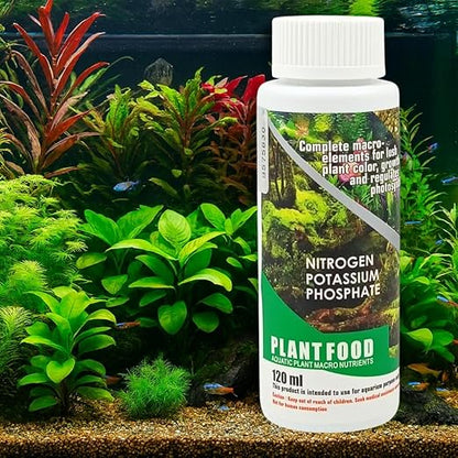 Aquatic Remedies Plant Food 120ml – Complete Macro Nutrients (N, P, K). Boosts Aquatic Plant Growth, Color, Health & Photosynthesis Naturally