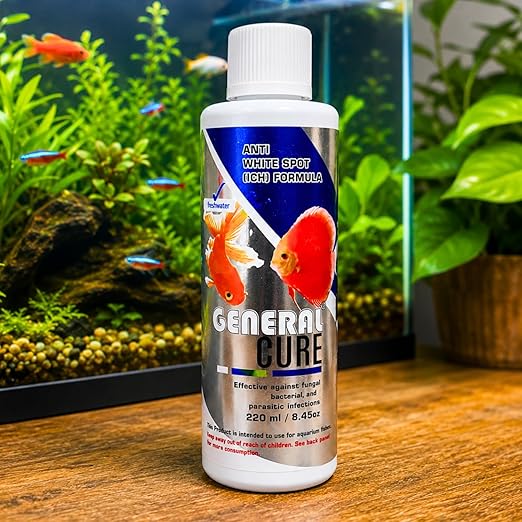 petzlifeworld Aquatic Remedies  General Cure Fish Care with Anti White Spot Formula for Freshwater Fish | Safe for All Aquatic Animals