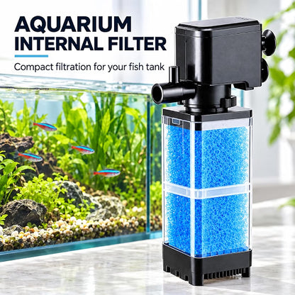 Petzlifeworld Petscope Aquarium Internal Filter with Blue Sponge Media
