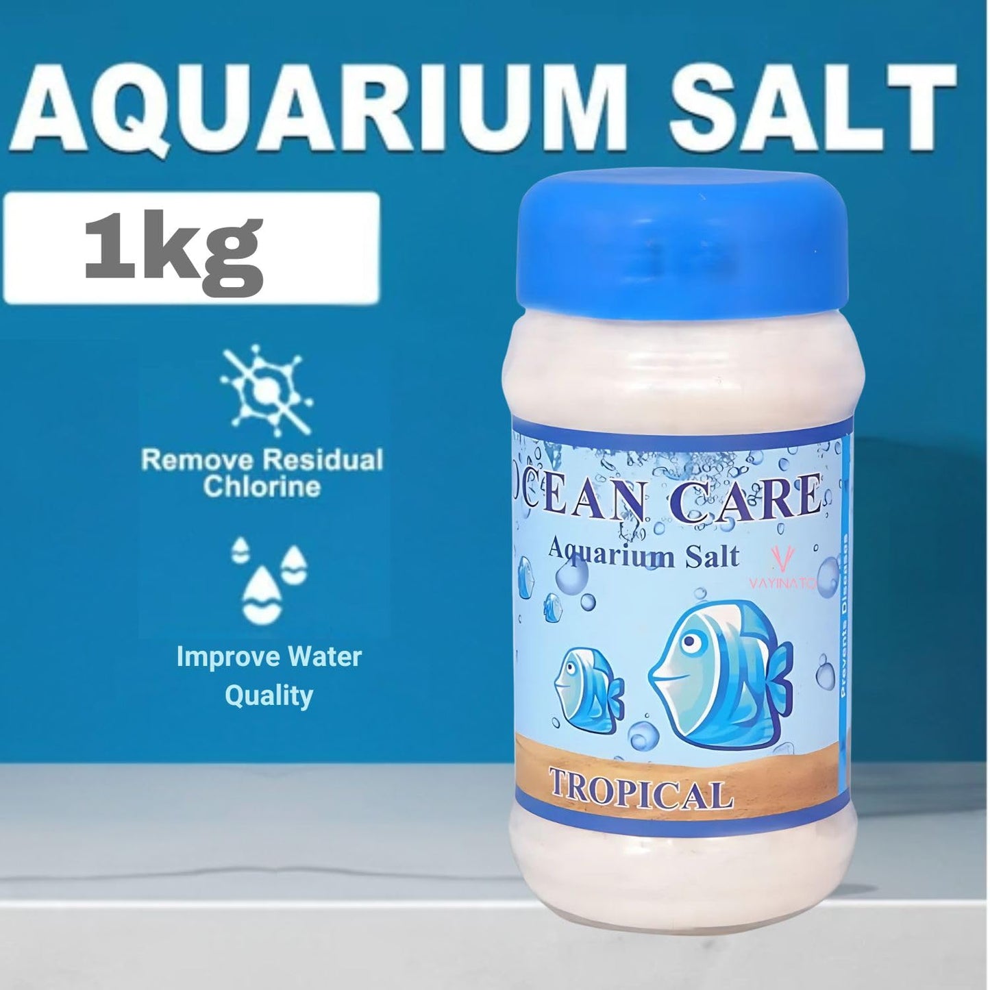 Ocean Care Aquarium Fresh Water Salt (1-Kg) - Natural Water Conditioner & Fish Treatment