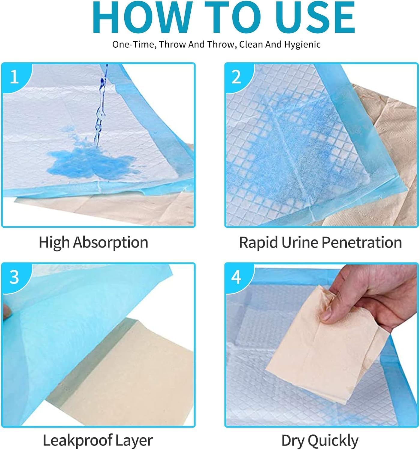 Petzlifeworld 20 Pcs Birds Disposable Liner Pad (45x33CM) – Super Absorbent Leak-Proof Training Pads for Birds