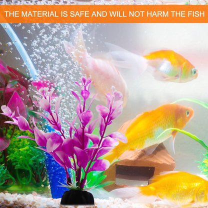 Petzlifeworld Artificial Aquarium Plants – Pack of 5 Plastic Fish Tank Decorations