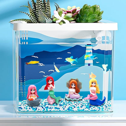 Petzlifeworld Miniature Mermaid (3 Pcs-Any Mermaid) Cute Resin Toys for Aquarium Fish Tank Decoration