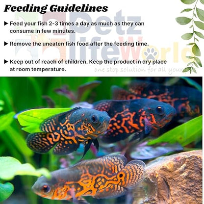 Petzlifeworld Star Farms True Color Oscar Easy Digestible Fish Food,100G For Rapid Growth&Nature Color