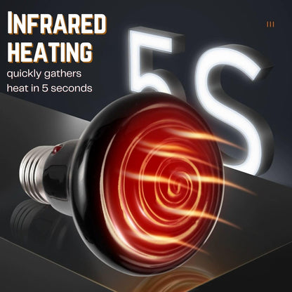 CLEEN Reptile Ceramic Heat Emitter Lamp | No-Light Heating Bulb