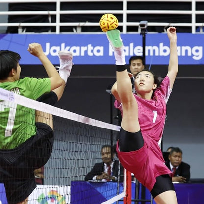 petzlifeworld Marathon MT-201J Competition General Sepak Takraw Ball for Women | Lightweight Rattan-Style Plastic Ball | Durable & Safe for Indoor/Outdoor Play | Made in Thailand