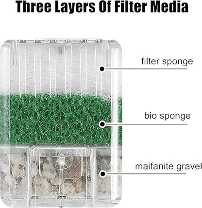 Xinyou XY-2011 Bio Sponge Filter (Square Shaped) with filter media | Suitable for Upto 2 Feet Tank | A Simple and Efficient Filter for Your Aquarium