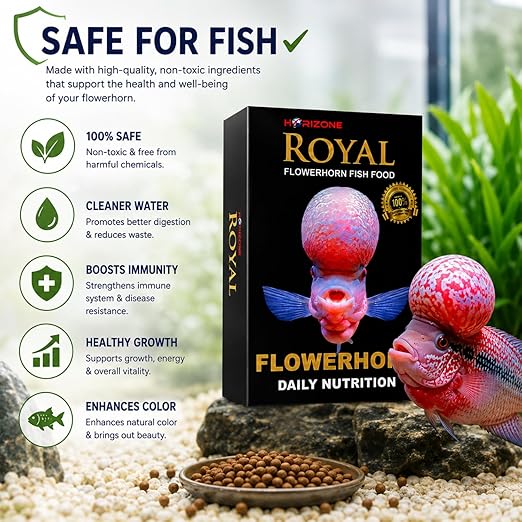 Horizone Royal Flowerhorn Daily Nutrition Fish Food, 100G